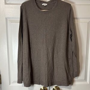 J. Jill Taupe Knit Top Sz L VGUC